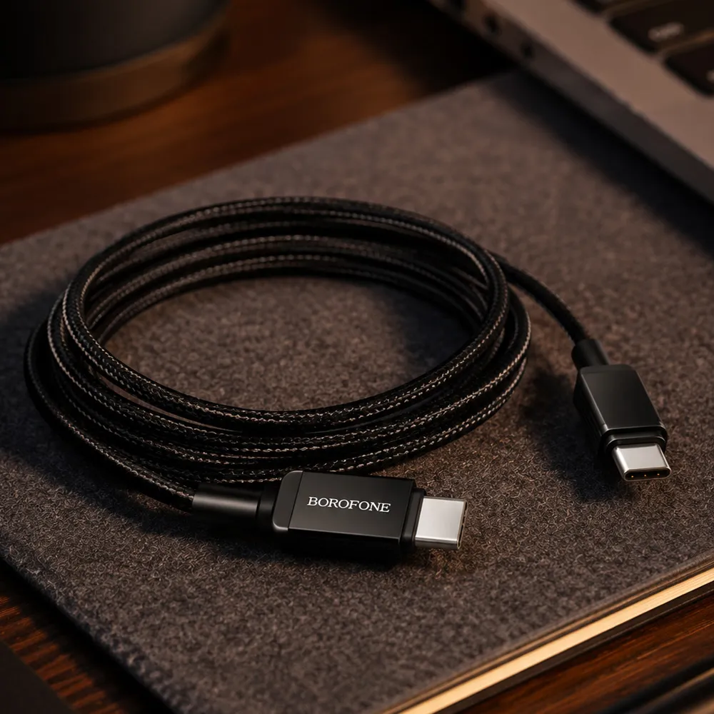 Кабель Borofone BX120 USB-C to USB-C — швидка зарядка PD 60W для смартфона