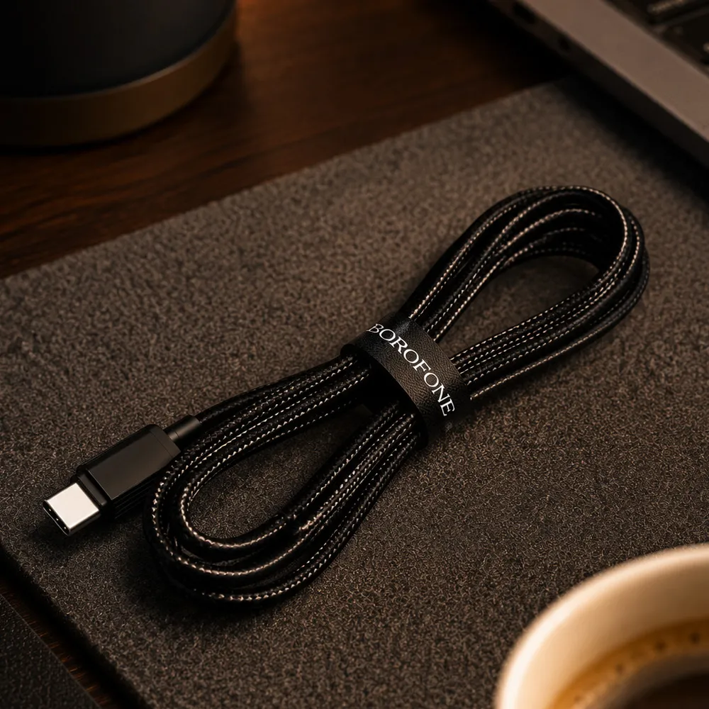 Кабель Borofone BX120 USB-C to USB-C — швидка зарядка PD 60W для смартфона