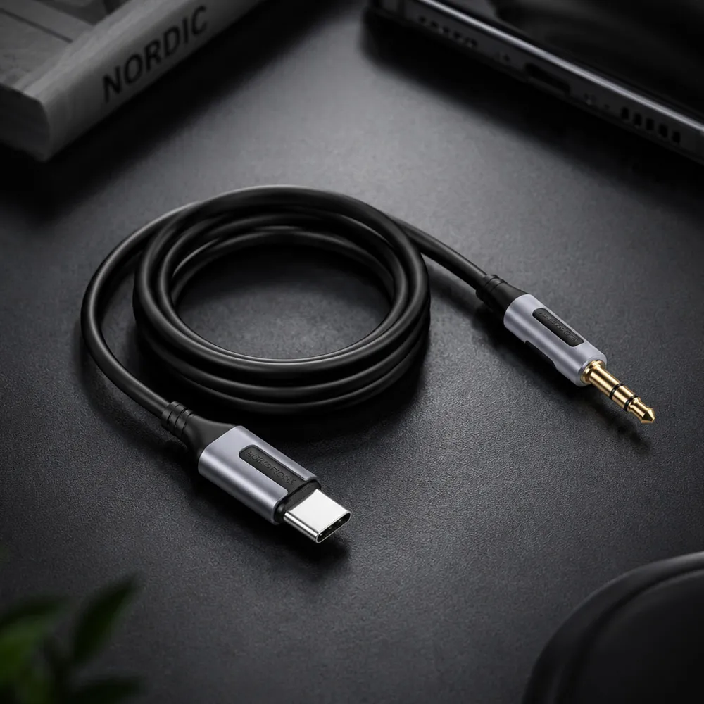 AUX перехідник Borofone BL19 USB-C to 3.5 мм — адаптер Type-C для авто