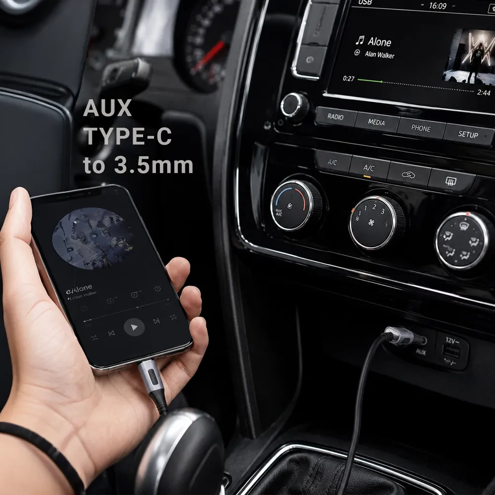 AUX перехідник Borofone BL19 USB-C to 3.5 мм — адаптер Type-C для авто